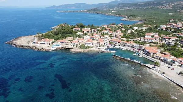 Aerial View Seaside Village Agios Nikolaos Greece — Stock Photo, Image