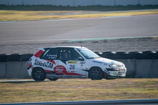 Una Citroen Saxo Racing Pista Montmelo — Foto Stock