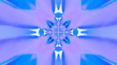 Renkli fraktal desen hareketleriyle soyut bir döngü animasyonu