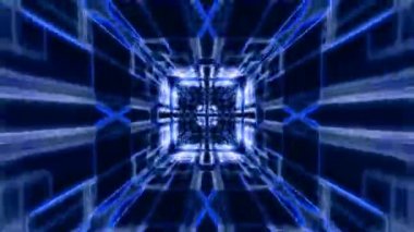 Renkli fraktal desen hareketleriyle soyut bir döngü animasyonu