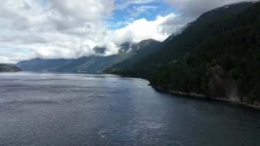Squamish, British Columbia, Kanada 'nın hava görüntüsü