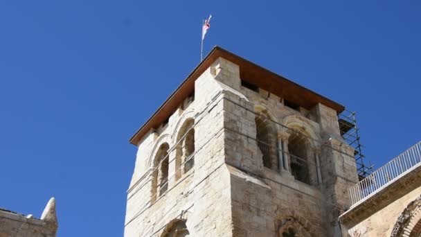 Εκκλησία Του Ιερού Τάφου Στην Ιερουσαλήμ Ισραήλ — Αρχείο Βίντεο