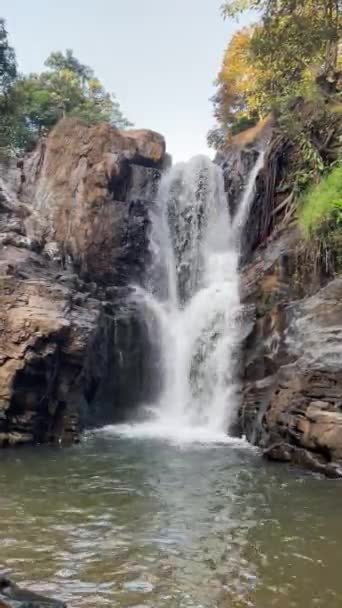 Une Des Cascades Spectaculaires Trouvées Intérieur Des Ghats Occidentaux Karnataka — Video