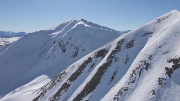 Las Hermosas Imágenes Los Alpes Nevados — Vídeos de Stock