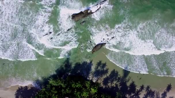 Fale Rozbijają Się Skały Yara Beach Trinidad — Wideo stockowe