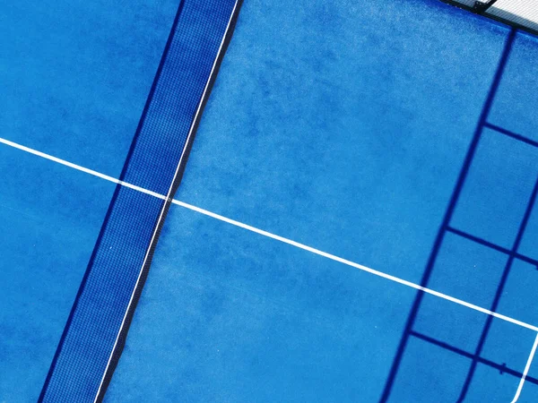 Légi Drón Kilátás Kék Lapát Teniszpálya — Stock Fotó