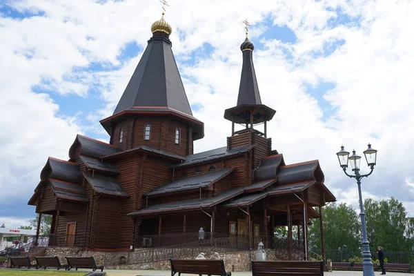 Beautiful View Wooden Church City Minsk Belarus — Stock Photo, Image