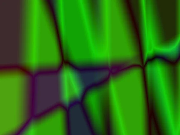 Abstrakcyjna Ilustracja Neonowych Impulsów Zielonego Światła Ciemnym Tle — Zdjęcie stockowe