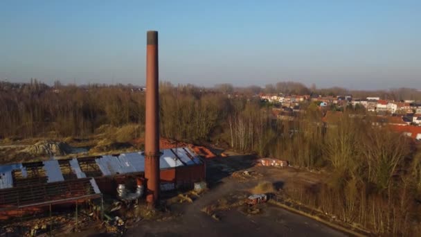 Nagranie Dronów Starej Opuszczonej Fabryki — Wideo stockowe