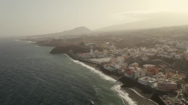 Una Foto Aerea Della Città Candelaria Tenerife Isole Canarie Tempio — Video Stock