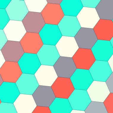 An abstract colorful bright hexagonal background for wallpapers