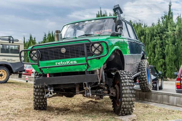 Spanyol Rally Sportkocsi Utcán 124 Ülés — Stock Fotó