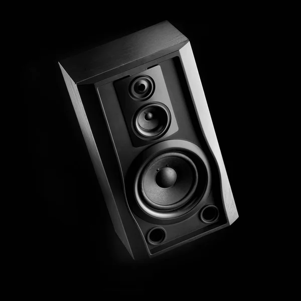 Rendering Black Floor Standing Speaker — Stock Photo, Image