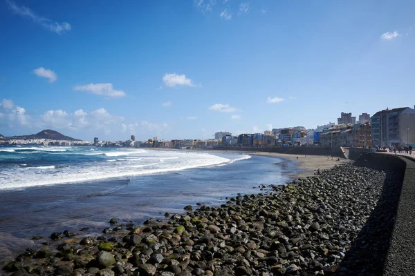 Vacker Utsikt Över Stranden Las Canteras Las Palmas Gran Canaria — Stockfoto