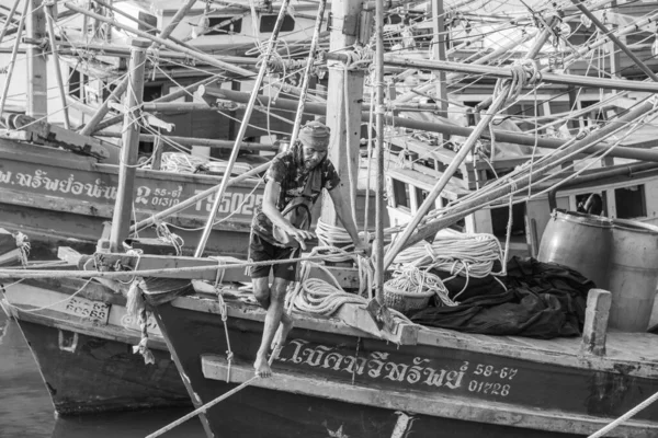 Thailändisches Fischerboot Einem Pier Thailand Südostasien — Stockfoto