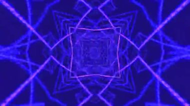 Renkli fraktal desen hareketleriyle soyut bir döngü animasyonu