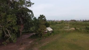 Pnom Penh Kamboçya 'nın Areyksat hava görüntüsünden bir atış.