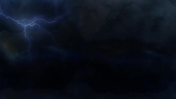 Молния Гремит Темном Небе — стоковое видео