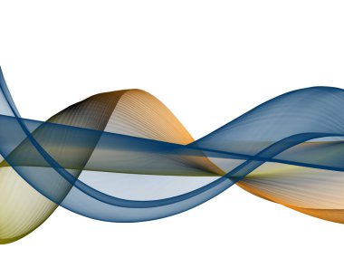 Beyaz arkaplan üzerinde çok renkli dalgaların yayılımının soyut çizimi