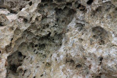 Kaba doğal taş yüzeyine yakın çekim.