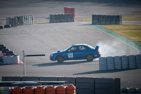 Carro Subaru Impreza Sti Mkii Racing Pista Montmelo — Fotografia de Stock