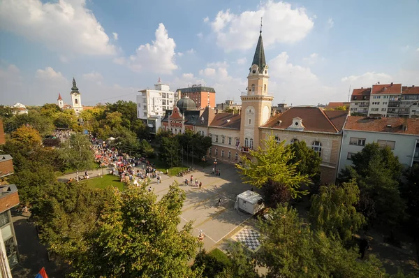 Aerial Shot City Kikinda Serbia Day — Stock Photo, Image
