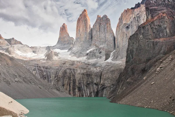 Bir Puerto Natales Güney Şili Dünya Torres Del Paine Mucizesi — Stok fotoğraf