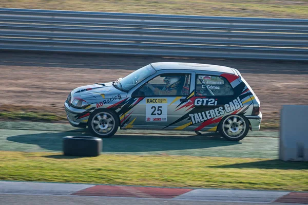 Renault Clio 16V Mki Racing Car Track Montmelo — Stock Photo, Image