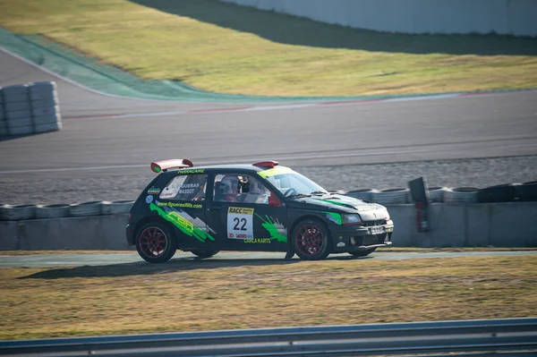 Carro Renault Clio Mki Racing Pista Montmelo — Fotografia de Stock