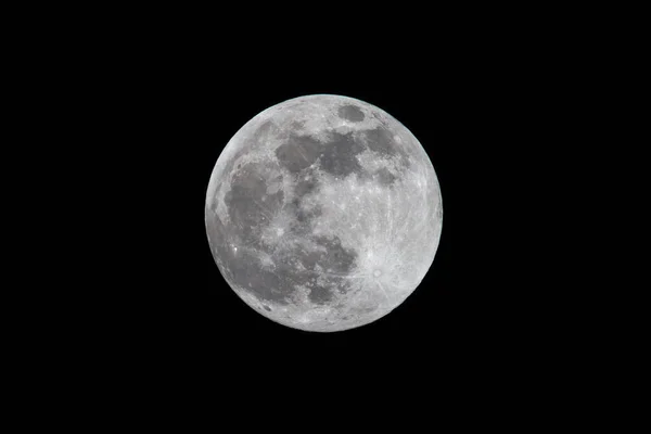 Full Moon Isolated Dark Sky — Stock Photo, Image