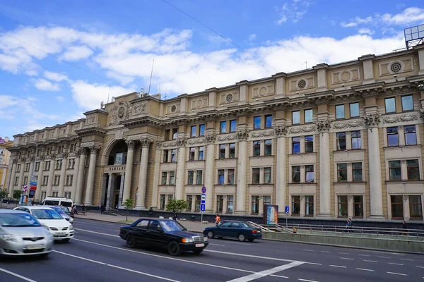 Una Hermosa Vista Ejemplos Arquitectura Era Soviética Centro Minsk — Foto de Stock