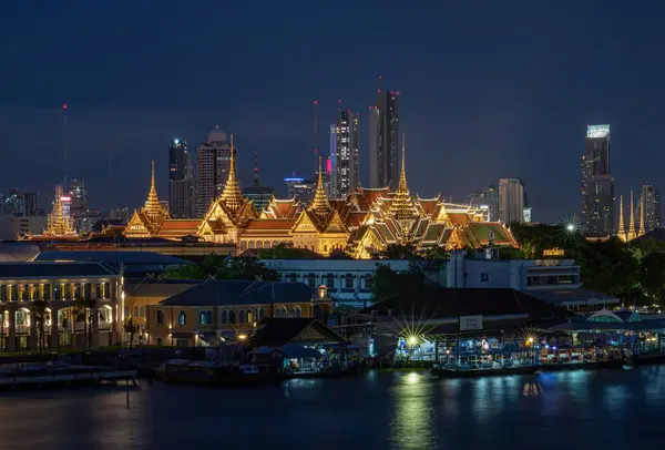 曼谷的夜景美丽极了 — 图库照片
