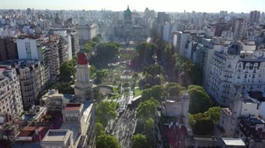 Arjantin 'in Buenos Aires caddelerinin kuş bakışı görüntüsü