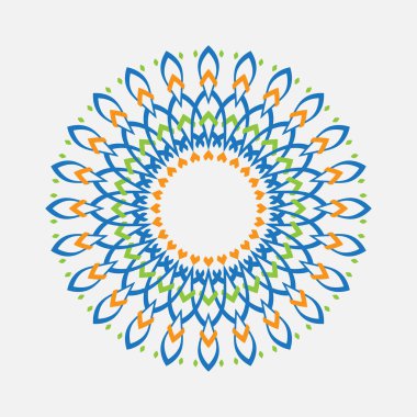 Renkli etnik desen, tasarım veya davetiye kartınız için mandala