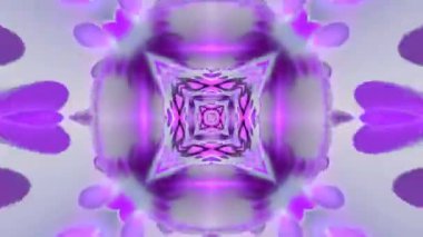 Renkli fraktal desen hareketleriyle soyut bir döngü animasyonu