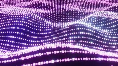 Parlayan küplerin 3 boyutlu canlı dalgası.