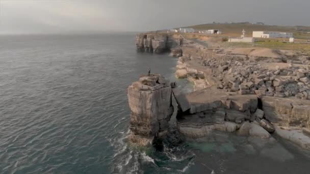 Lungo Filmato Della Roccia Dei Pulpiti Portland Weymouth Regno Unito — Video Stock