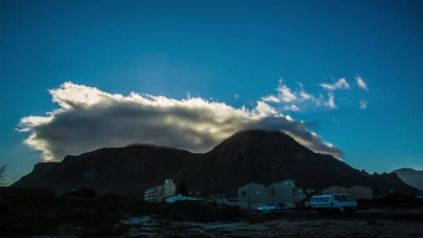 Wolken Boven Muizenberg Berg Kaapstad — Stockvideo