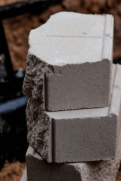 Beton Blokların Dikey Çekimi — Stok fotoğraf