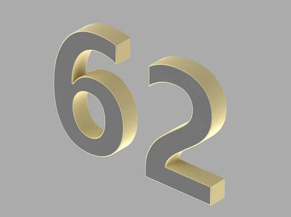 Numero Isolato Rendering Illustation Texture — Foto Stock