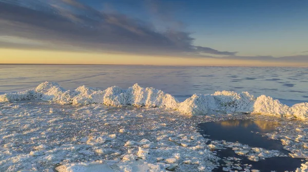 Closeup Pile Cracked Ice Parnu Estonia — Stock Photo, Image