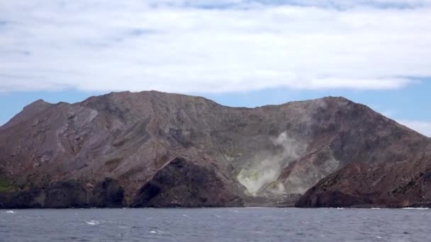 Vulkaninsel Vita Neuseeland Von Aus Gesehen Slo Motion — Stockvideo