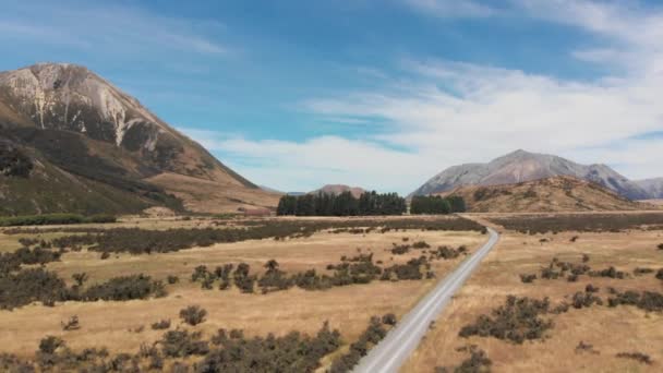 Een Antenne Drone View Van Arthurs Pass Mountains Nieuw Zeeland — Stockvideo