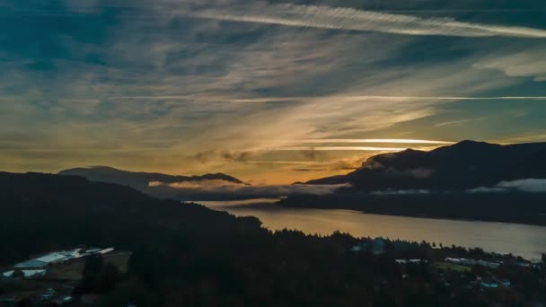 Widok Powietrza Columbia River Washington Oregon Stany Zjednoczone Ameryki — Wideo stockowe