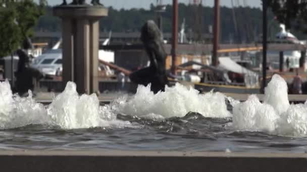 Wasserspiel Hafen Von Oslo Slo Motion — Vídeo de Stock