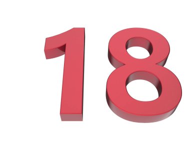 3d numara izole doku oluşturma arkaplan çizimi