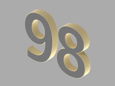 3d numara izole doku oluşturma arkaplan çizimi