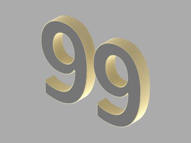 3d numara izole doku oluşturma arkaplan çizimi