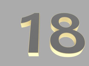 3d numara izole doku arkaplan oluşturucu