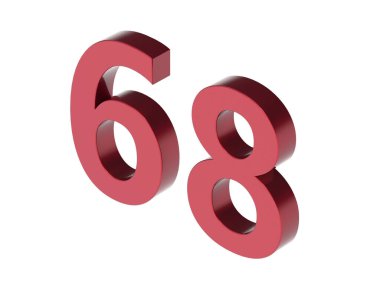 3d numara izole doku arkaplan oluşturucu